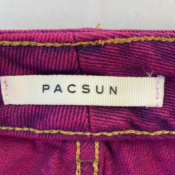 PacSun NEW Violet Pink Purple Stone Wash Straight Leg Mom Denim Jean 23 - Picture 6 of 6